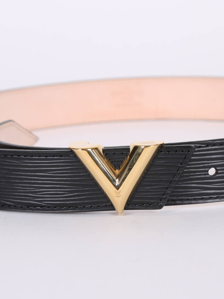 Louis Vuitton Black EPI Leather Essential V Belt Size 80/32