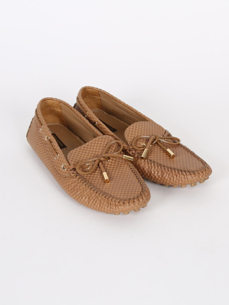Louis Vuitton Gloria Line Loafers, Brown, 39