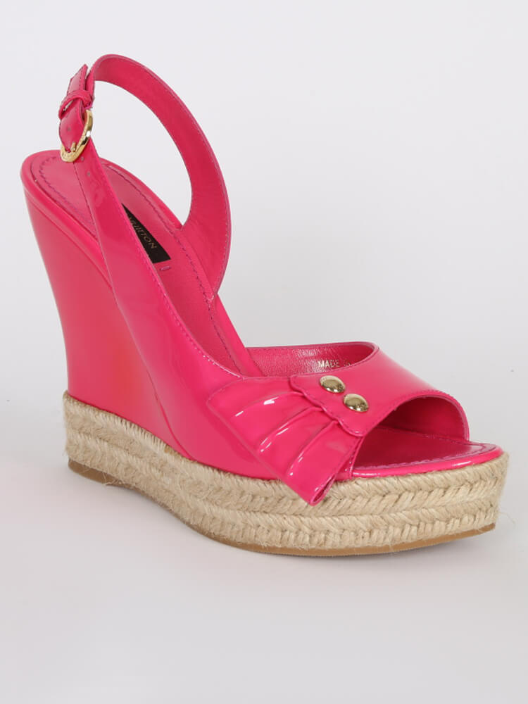 Louis Vuitton Pink Monogram Wedges