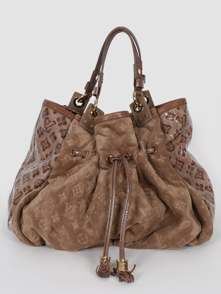 Pre-owned Louis Vuitton Brown Suede Irene Coco Handbag, ModeSens