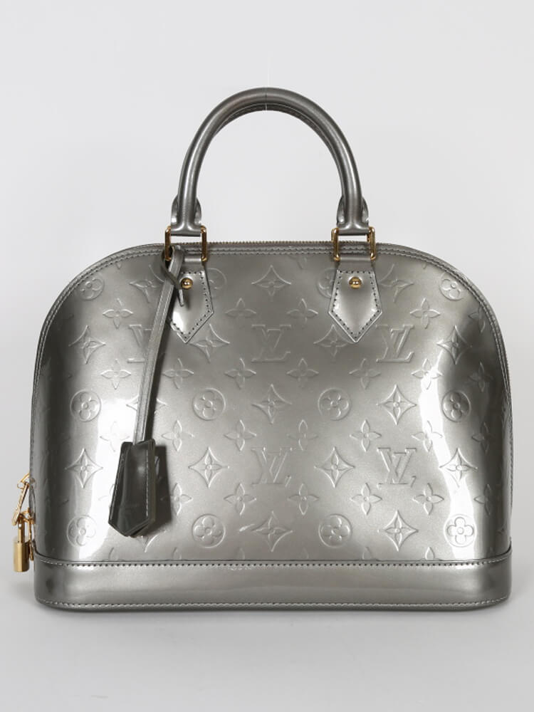 Louis Vuitton Gris Art Deco Monogram Vernis Alma PM Bag