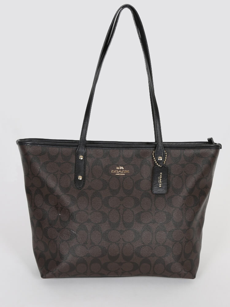 Coach signature tote best sale