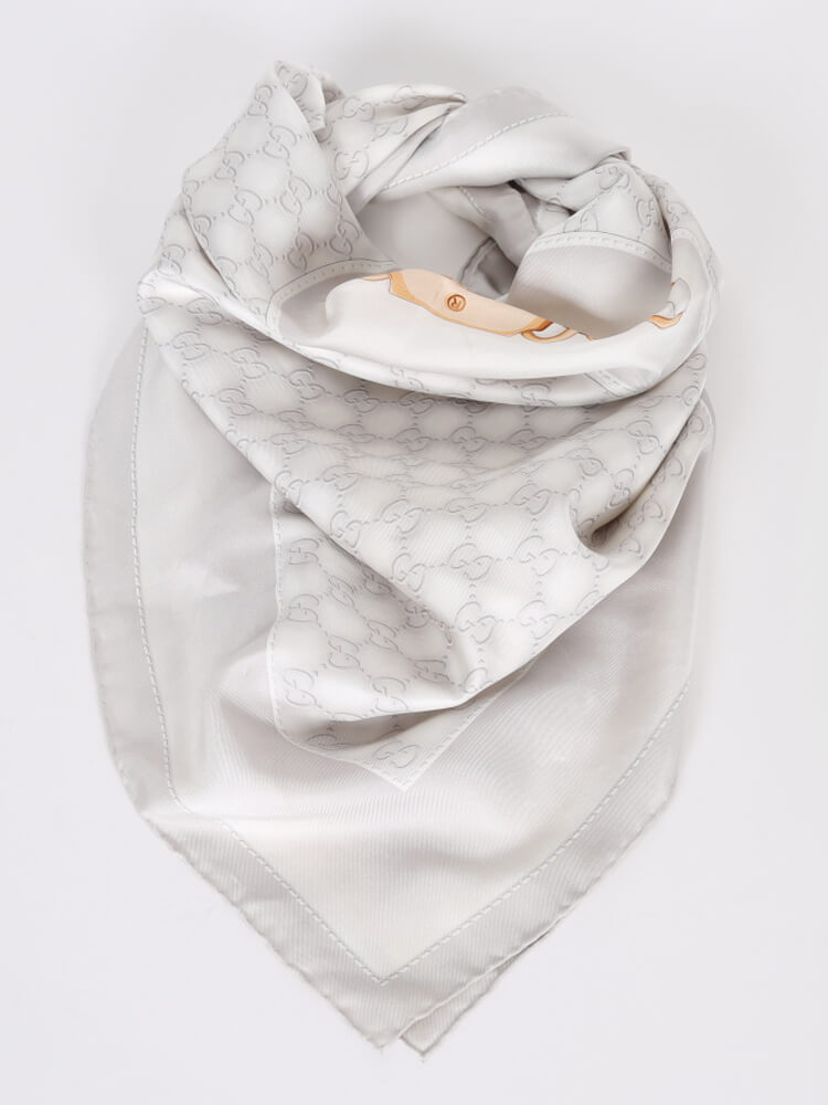 Gucci scarf hot sale light grey