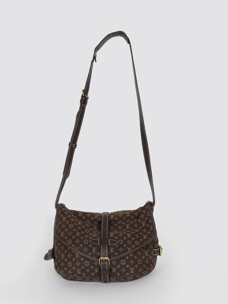 Louis Vuitton Mini Lin Saumur 40 Large Satchel Bag – I MISS YOU