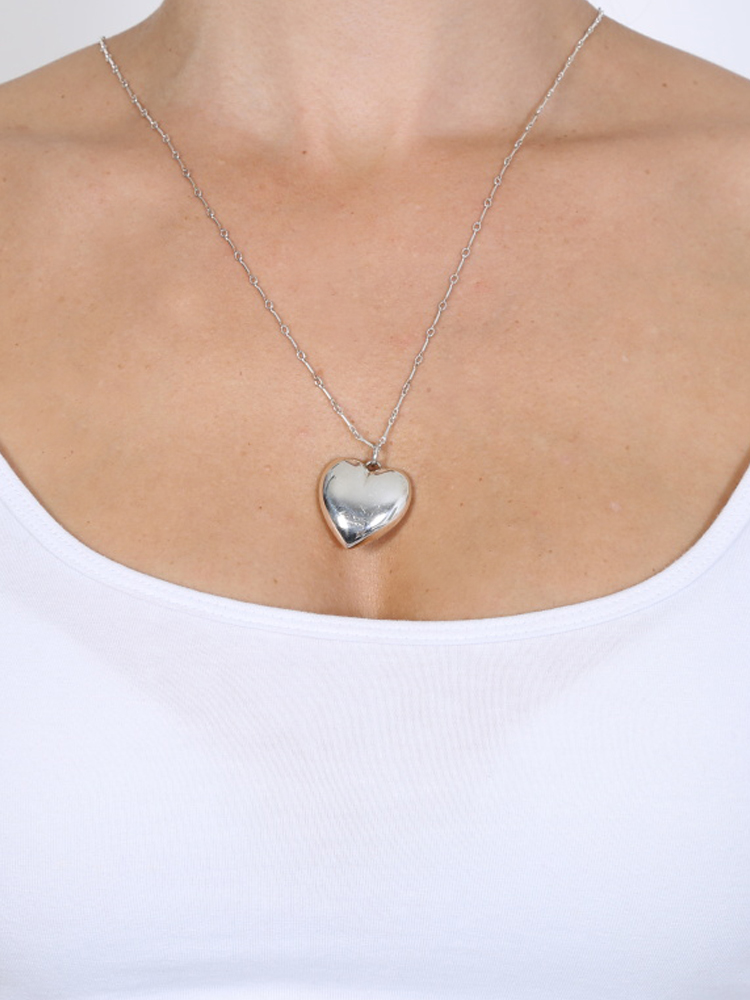 silver heart locket tiffany