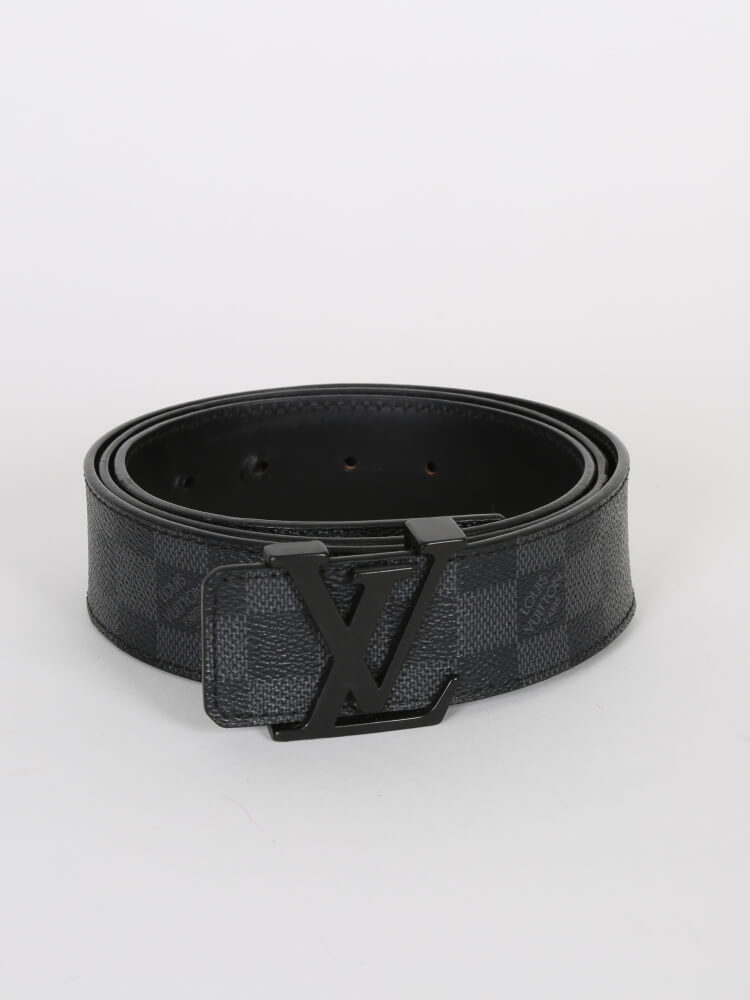 Louis Vuitton Black Damier Graphite Canvas Pont NEUF Belt 95cm