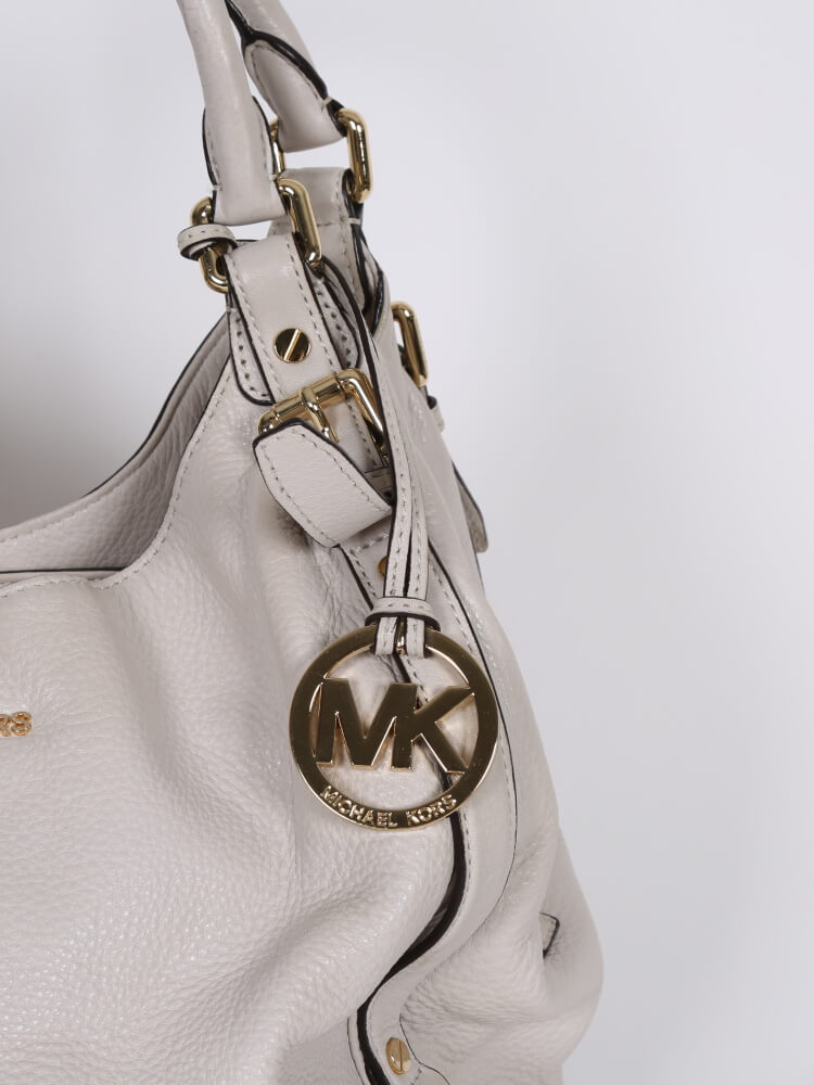 Michael Kors - Bedford Large Leather Hobo Bag Pearl Grey 