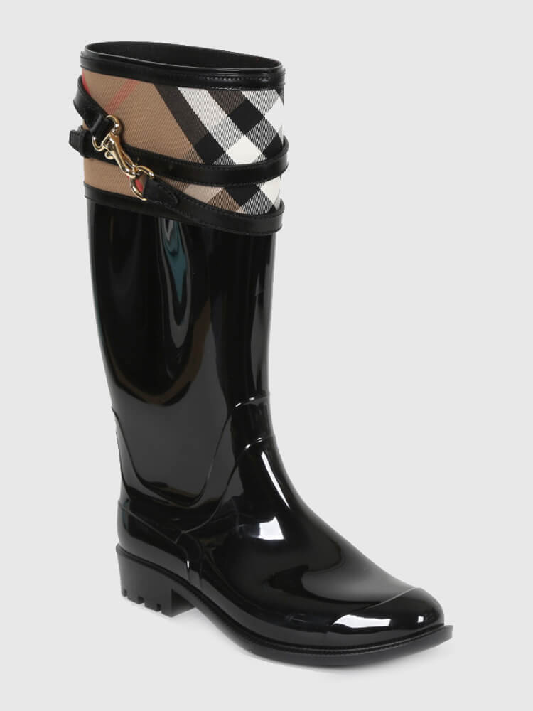 Burberry House Check Belted Rain Boots 41 www.luxurybags.eu