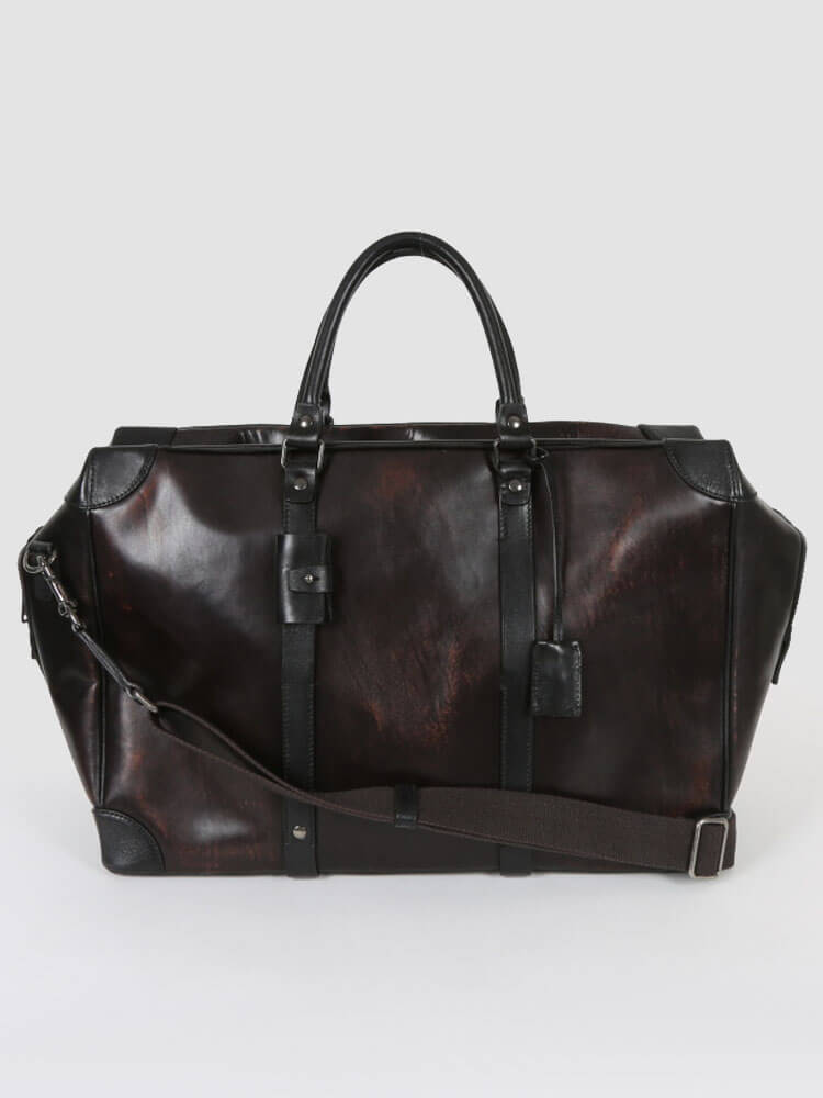 Dolce Gabbana Brown Leather Men Travel Bag www.luxurybags.eu