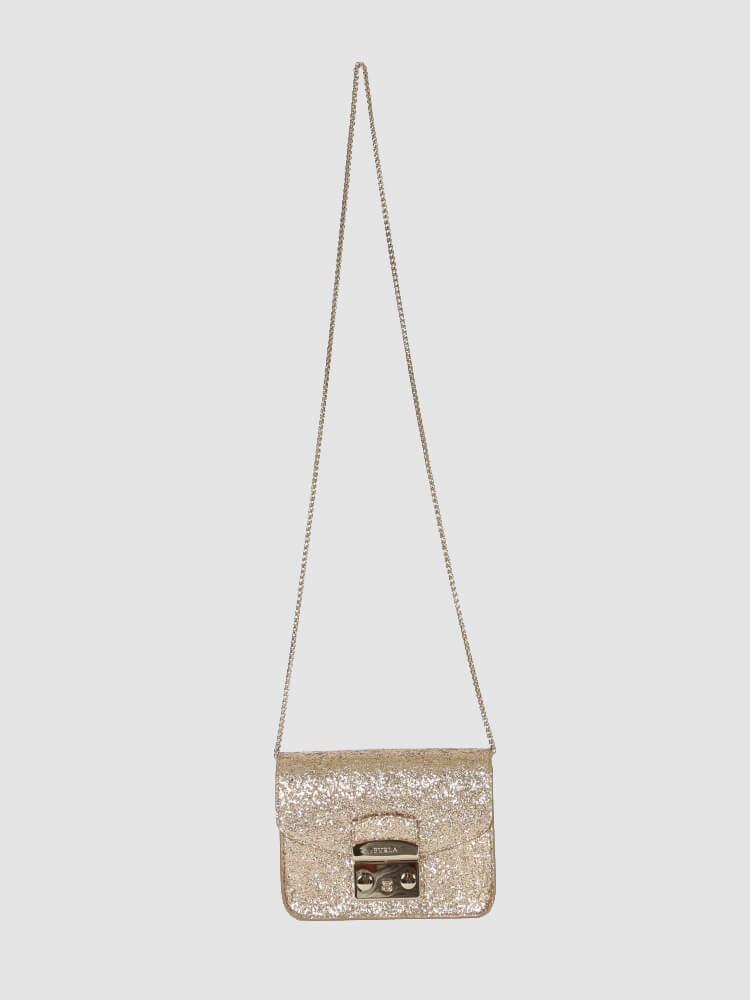 Metropolis glitter crossbody bag Furla Gold in Glitter - 34553539