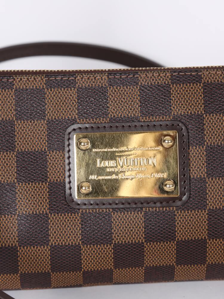 💎💯Authentic LOUIS VUITTON EVA DAMIER EBENE CLUTCH💎, Luxury