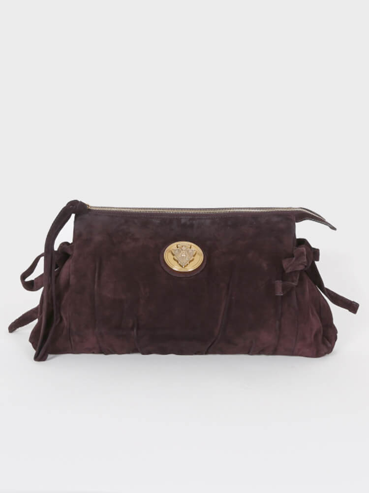 Gucci Hysteria Clutch Suede Purple www.luxurybags.eu