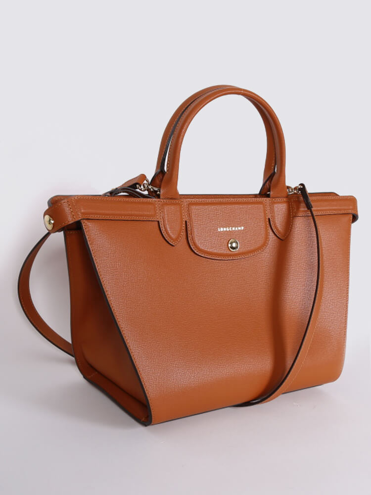 Longchamp Le Pliage Heritage L Leather Ambre www.luxurybags.eu