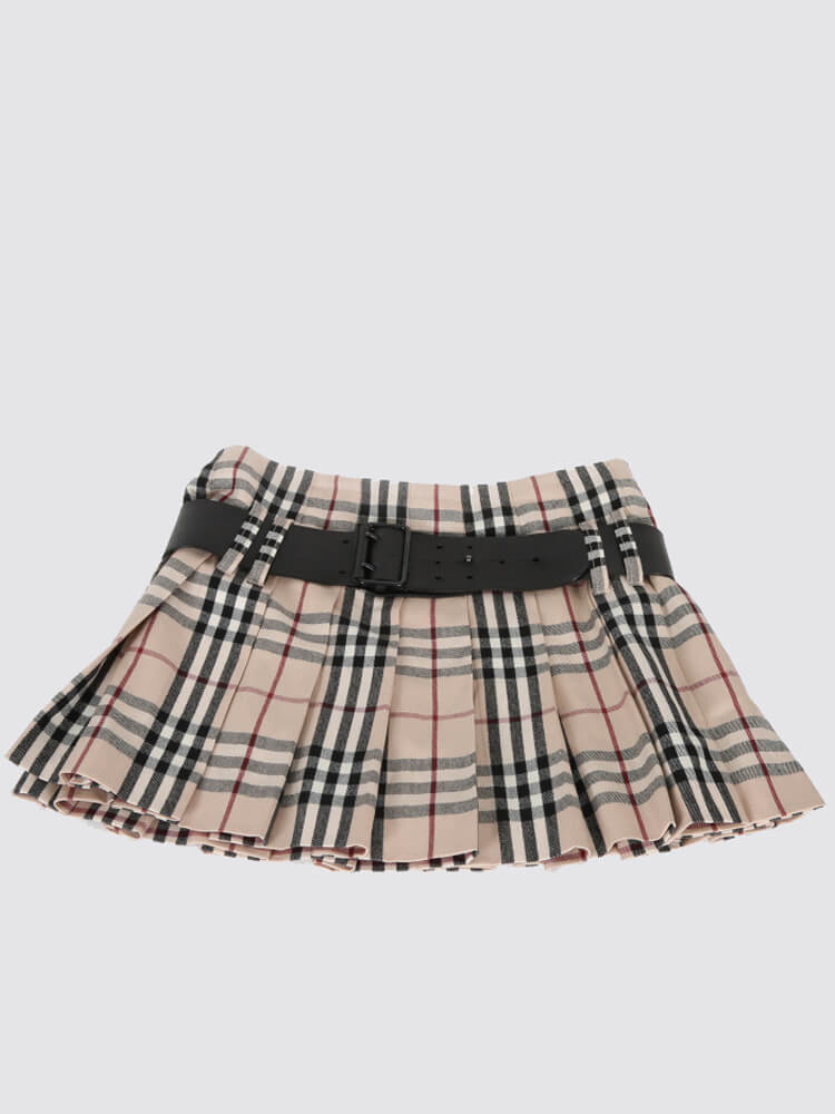 burberry skirt with belt