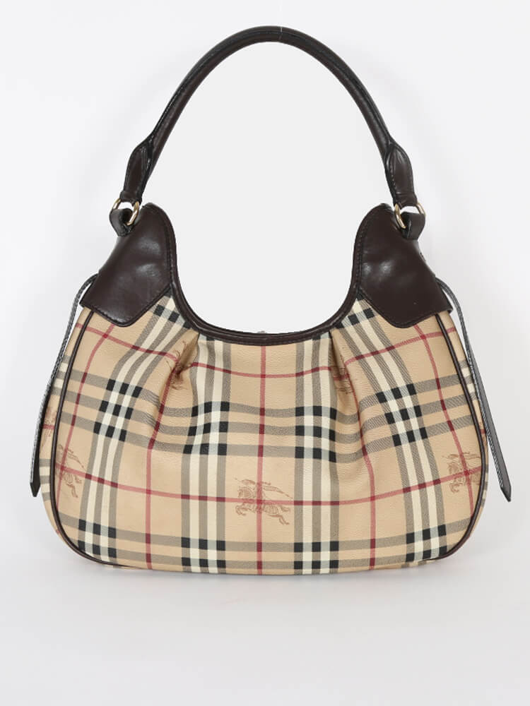 Burberry - Brooklyn Haymarket Check Hobo Bag 