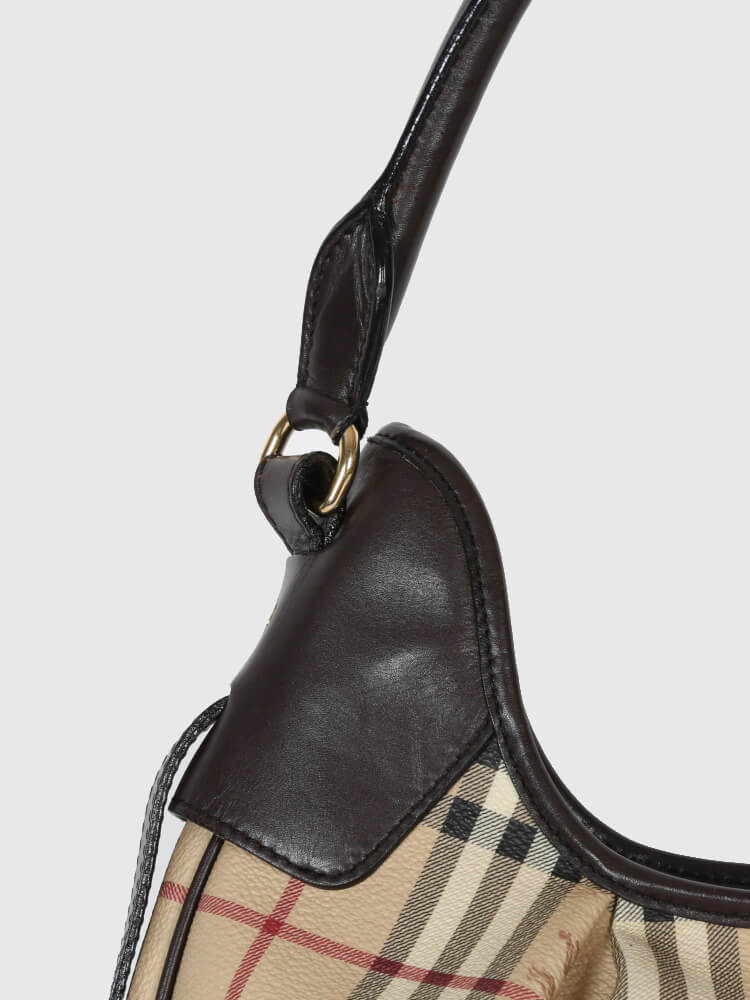 Guaranteed Authentic Luxury - Burberry Haymarket Check Hobo Shoulder Bag –  Just Gorgeous Studio