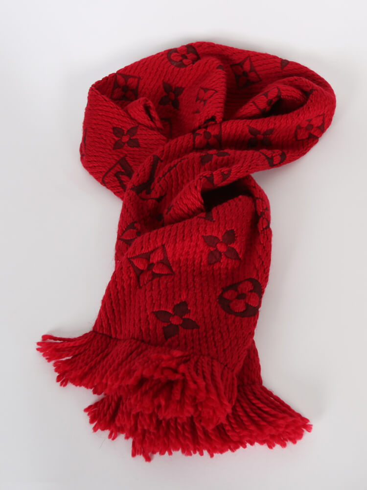 Louis Vuitton Logomania Scarf Ruby