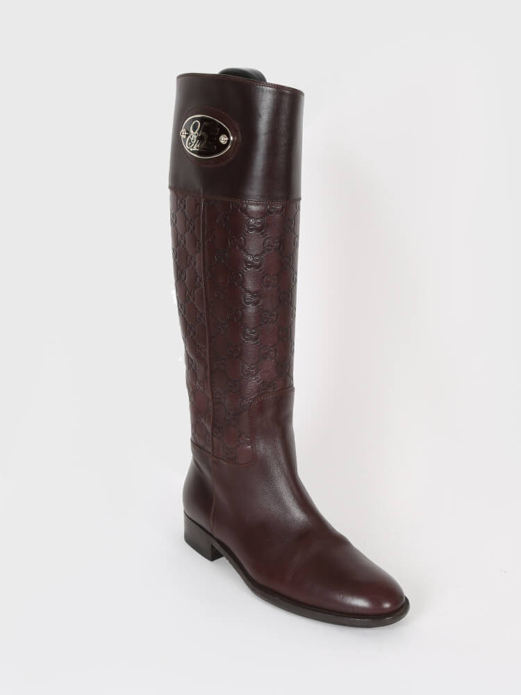 gucci guccissima riding boots