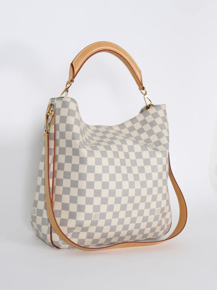 Louis Vuitton N41216 Damier Azur Soffi White Canvas Shoulder Bags GHW