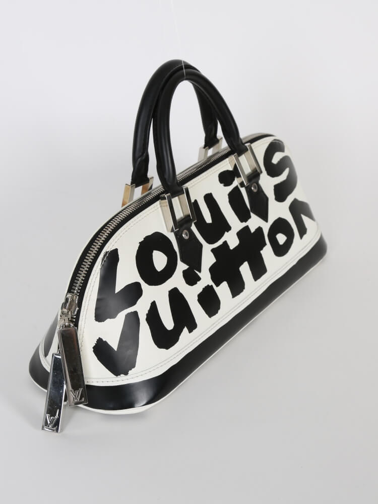 RAREAuth LOUIS VUITTON Graffiti Alma Horizontal M92175 Hand Bag
