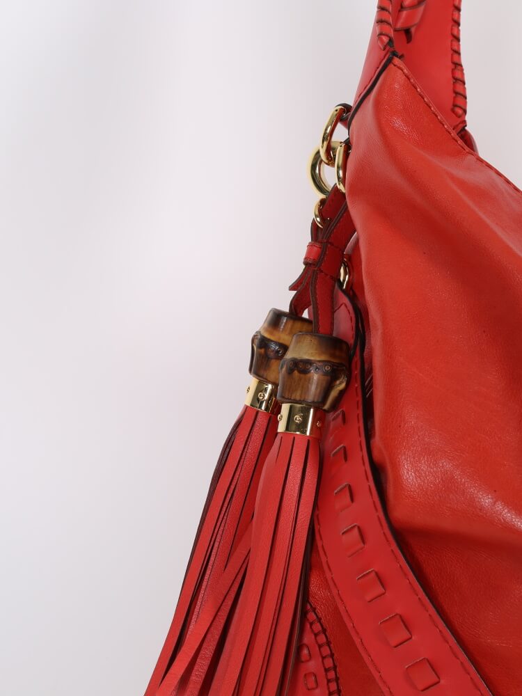 Gucci GG Burnt Orange Two-Tone Leather Shoulder Bag 648934