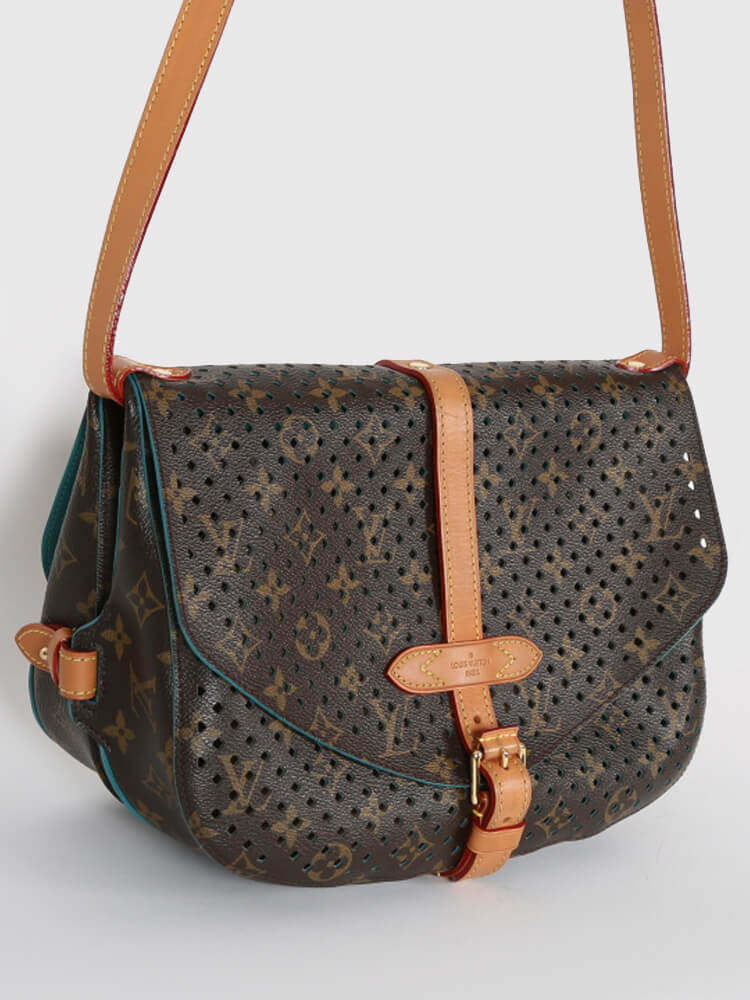 louis vuitton saumur perforated