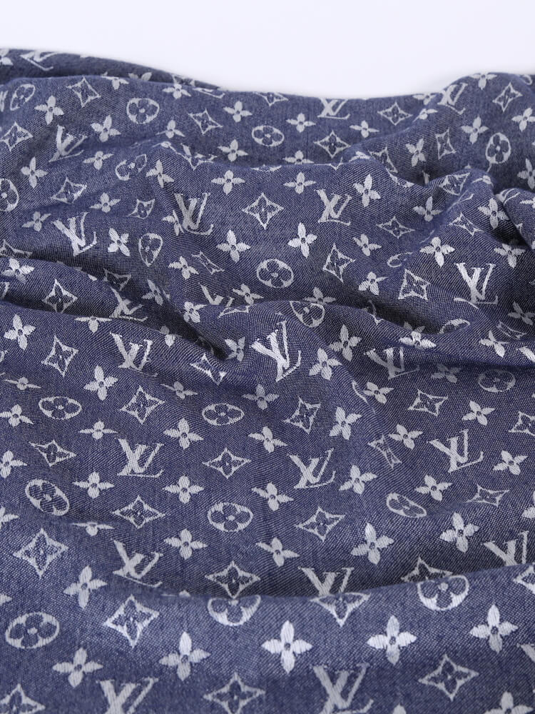 louis vuitton monogram denim shawl