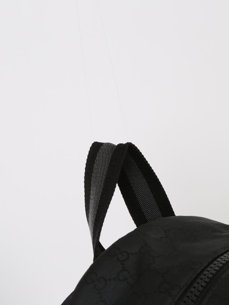 GUCCI GG MONOGRAM NYLON & LEATHER HOLDALL BACKPACK BAG - BLACK – SGN  CLOTHING