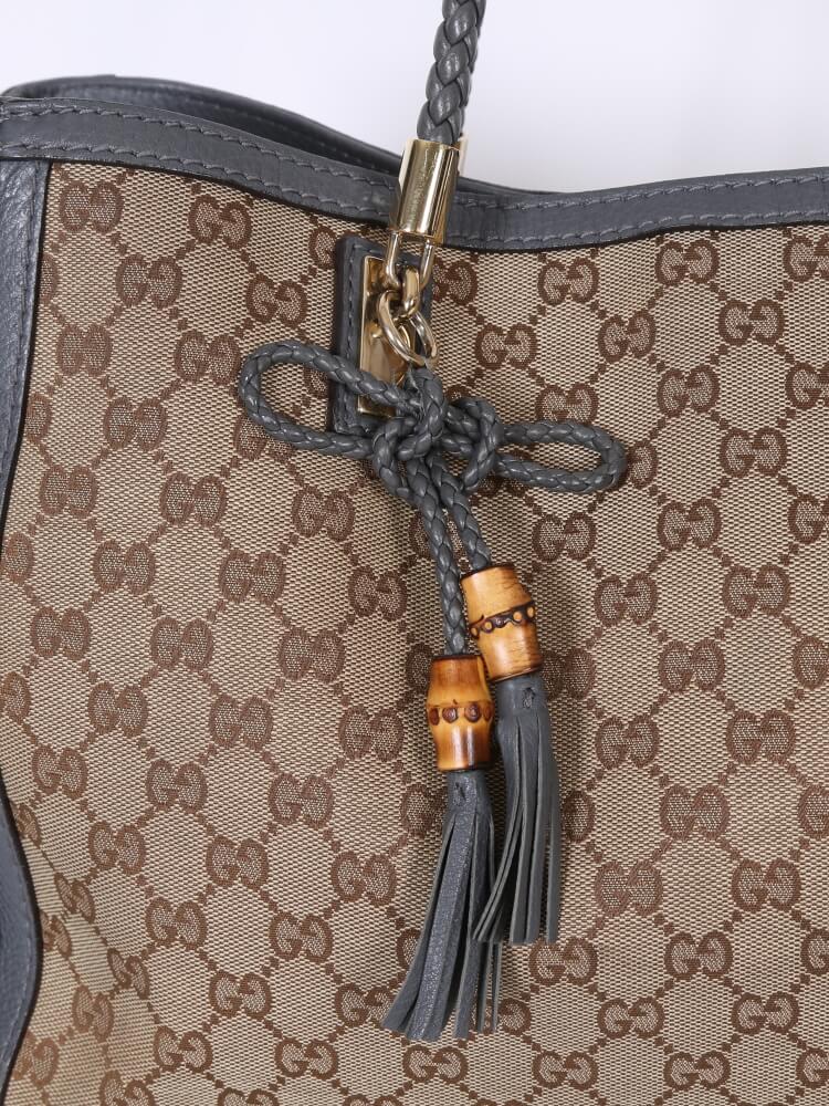 Gucci Bella Canvas Leather Shoulder Bag Ghw (Monogram Grey) – ValiseLaBel