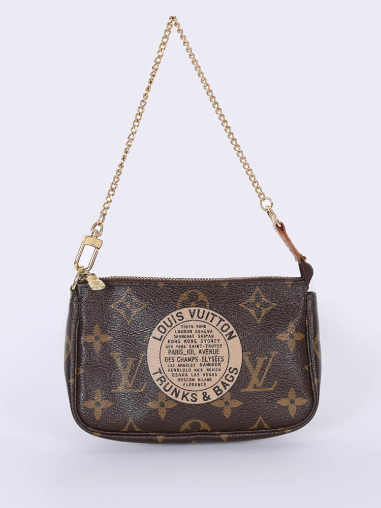 Brown Louis Vuitton Monogram Trunks and Bags Mini Pochette