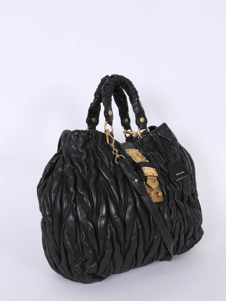 Miu Miu - Coffer Matelasse Bag Black