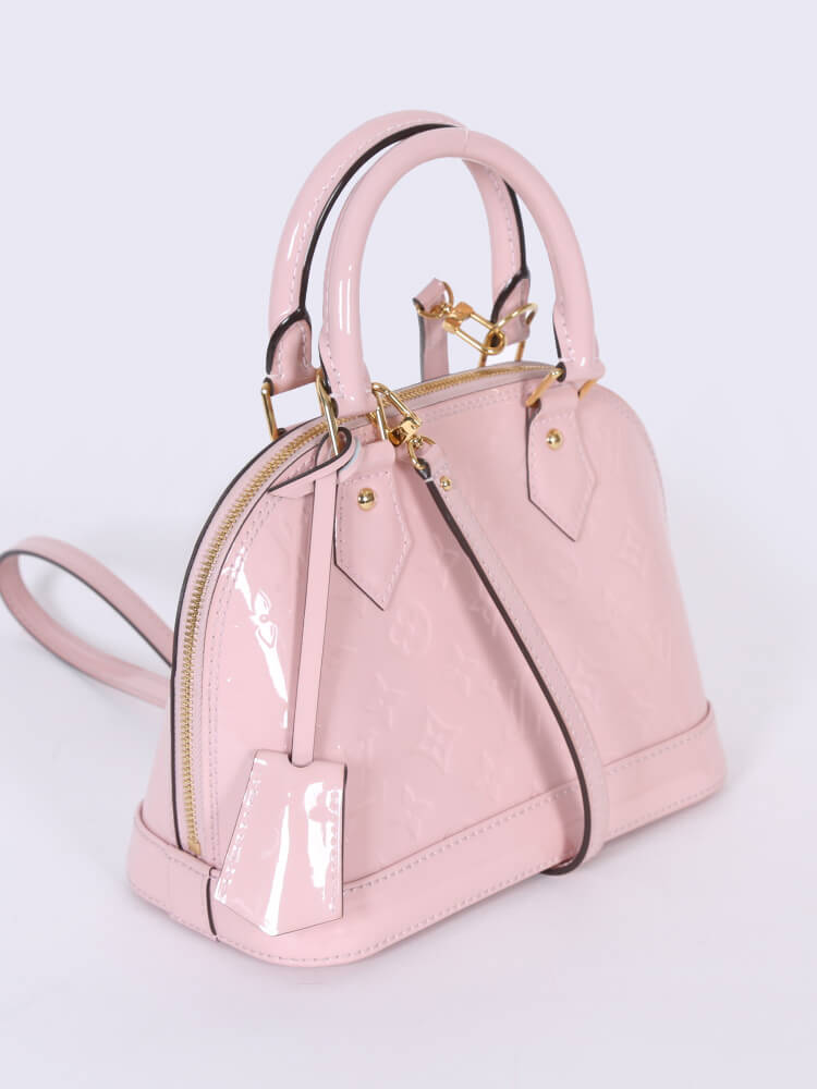 Louis Vuitton Rose Ballerine Monogram Vernis Alma BB Bag – STYLISHTOP