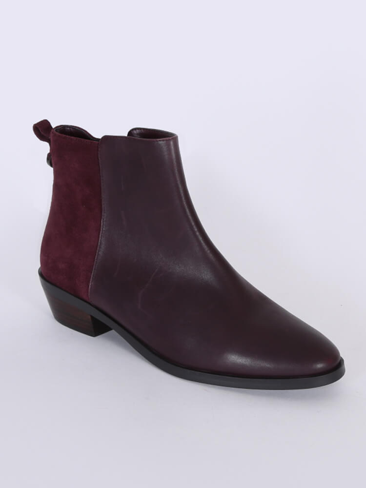 burgundy coach boots