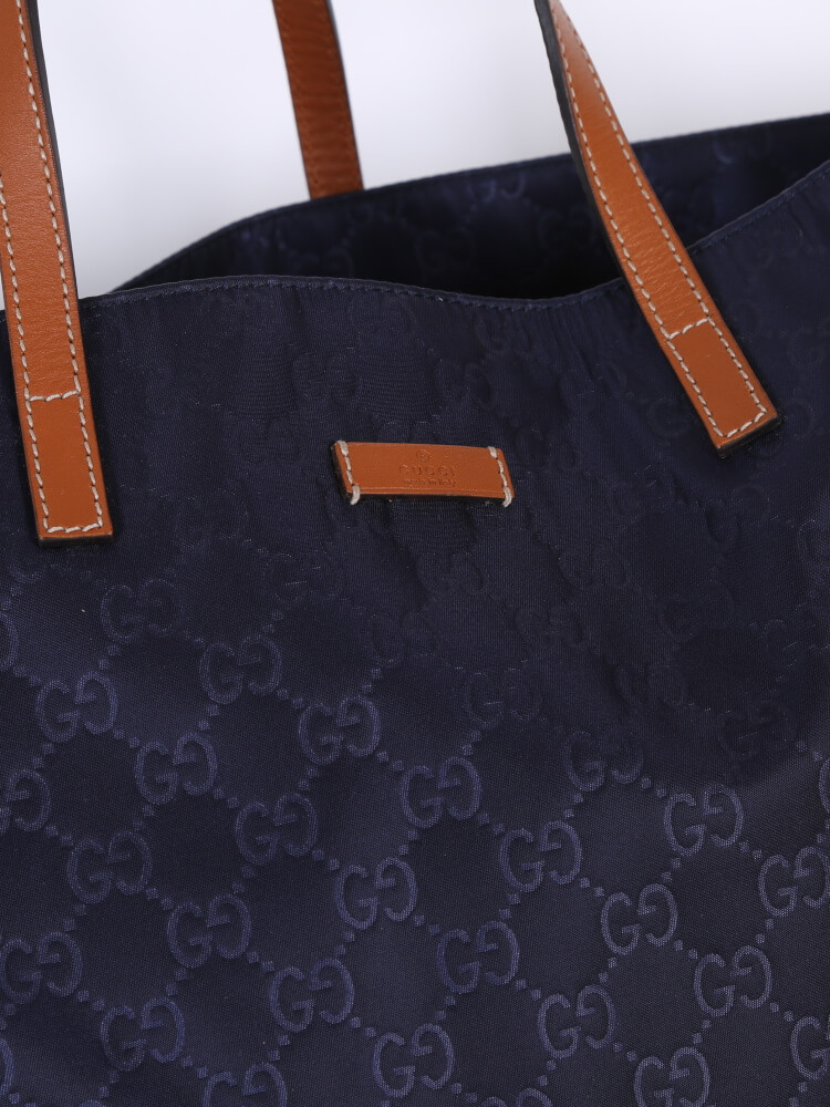 navy blue gucci tote bag