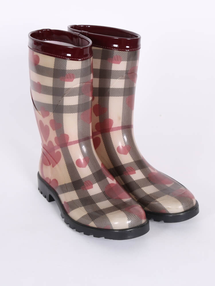 Burberry heart rain boots hotsell