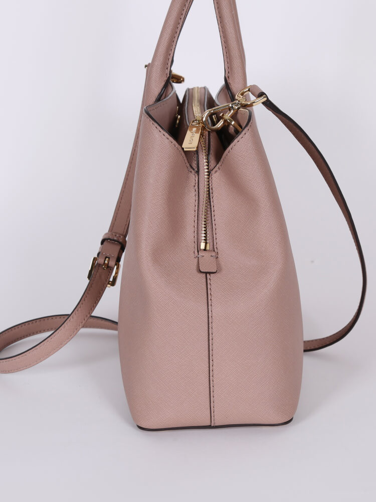 Michael Michael Kors Savannah Large Satchel (Soft Pink/Mulberry)