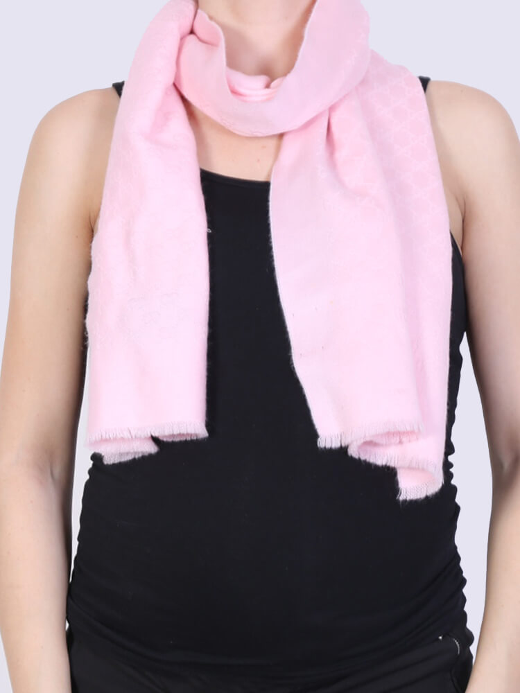 gg jacquard cashmere scarf