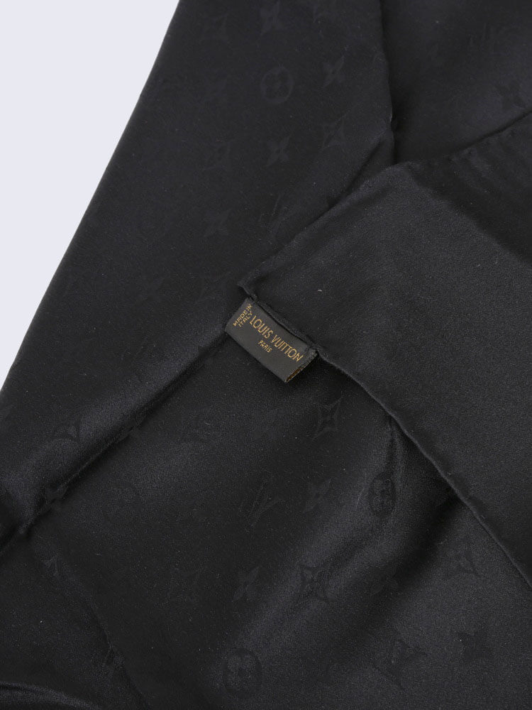 Louis Vuitton Monaco Silk Carré Scarf Black - Luxury Helsinki