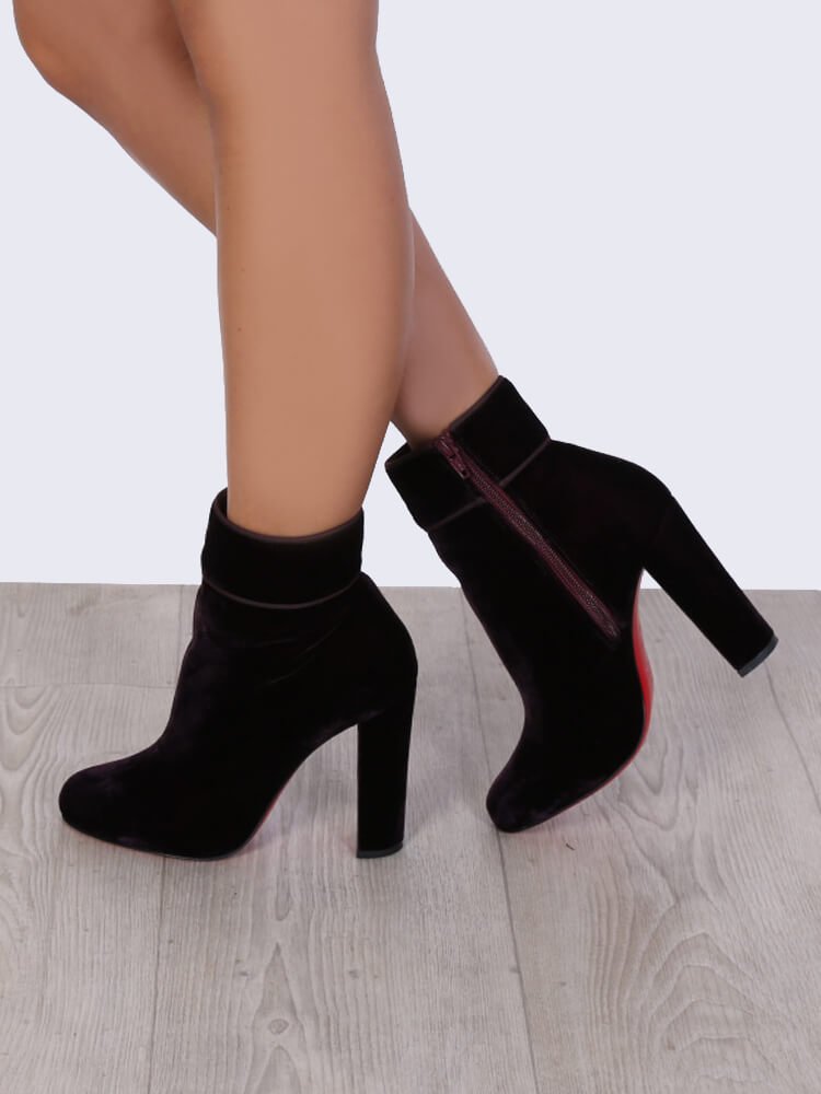 Louboutin velvet sales boots