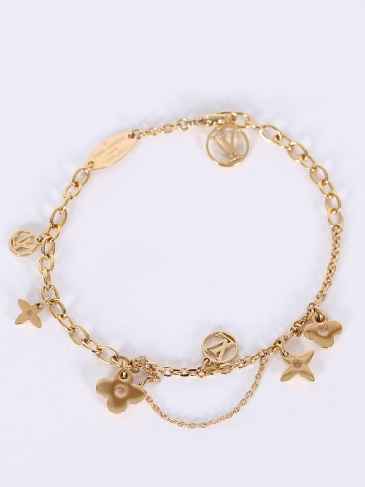 Louis Vuitton Monogram Blooming Supple Bracelet 2021-22FW, Gold