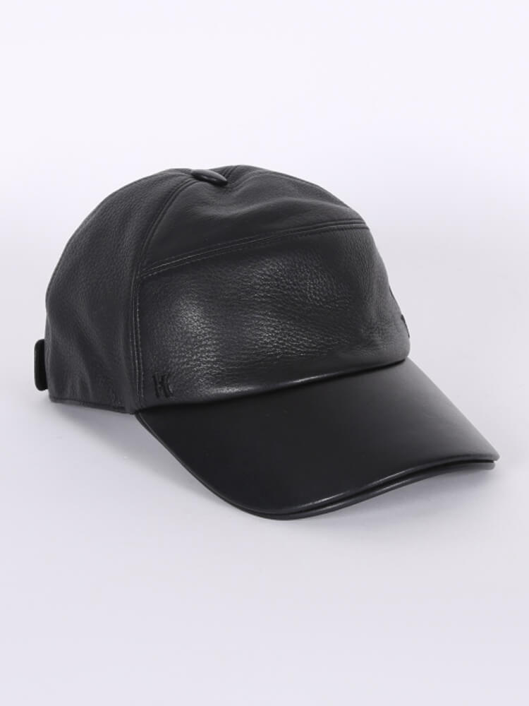 hermes leather cap