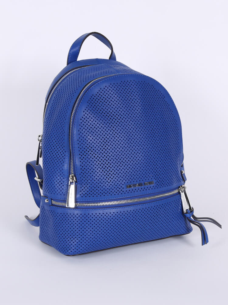 Rhea leather backpack Michael Kors Blue in Leather - 35547439