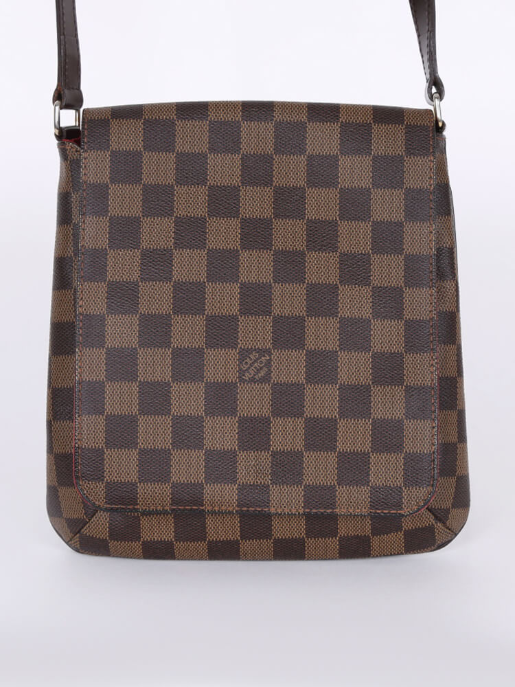 Louis Vuitton Musette Shoulder Bag in Damier Canvas and Brown