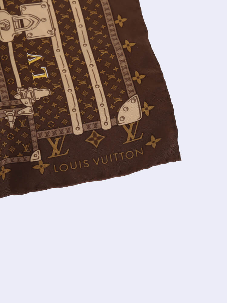 Louis Vuitton Trunks Silk Scarf - Brown Scarves and Shawls, Accessories -  LOU825630