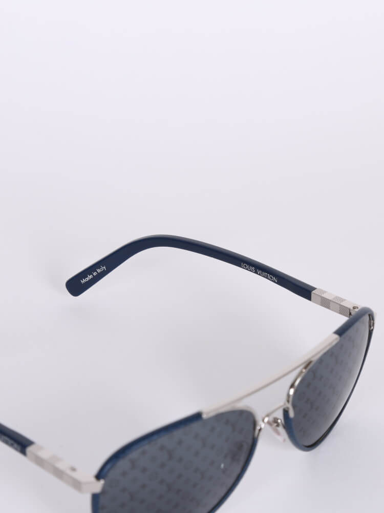 Louis Vuitton Silver Clockwise Monogram Sunglasses – Savonches