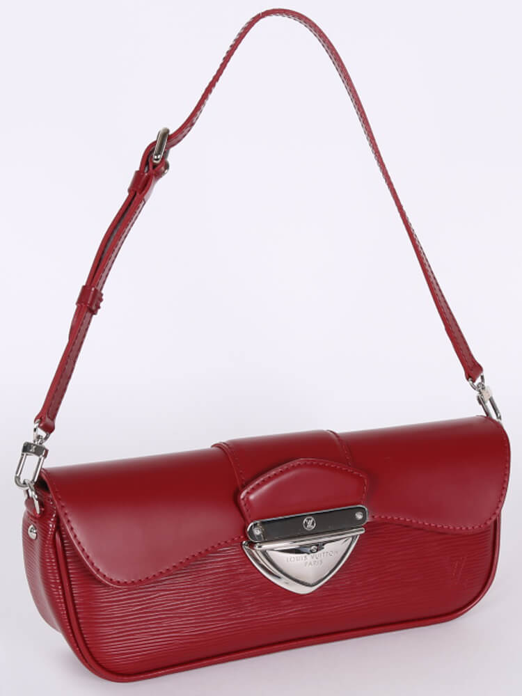 Louis Vuitton Rubis Epi Leather Montaigne Clutch Bag For Sale at