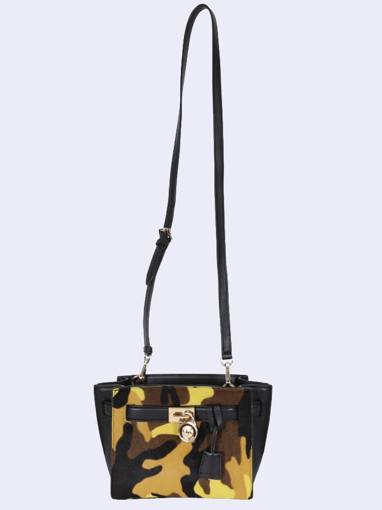 MICHAEL Michael Kors Brown Camo Calfhair, Suede and Leather Hamilton  Traveler Tote MICHAEL Michael Kors