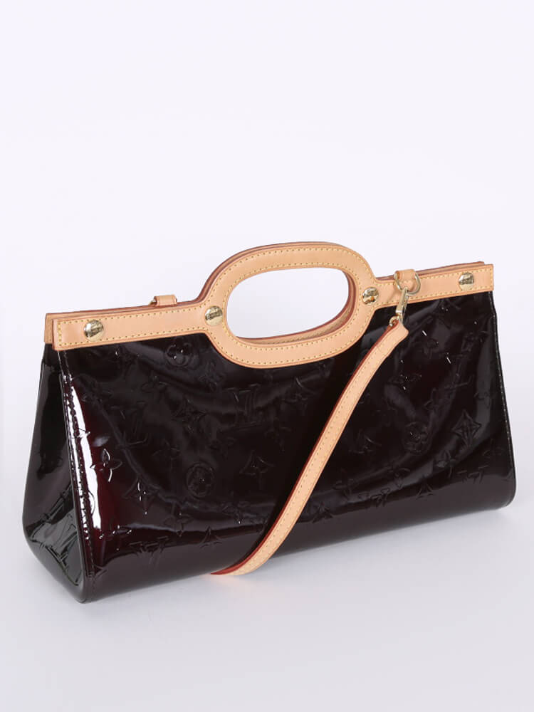 Louis Vuitton, Bags, Louis Vuitton Monogram Vernis Roxbury Drive Hand Bag  Amarante M9995 Auth 24481