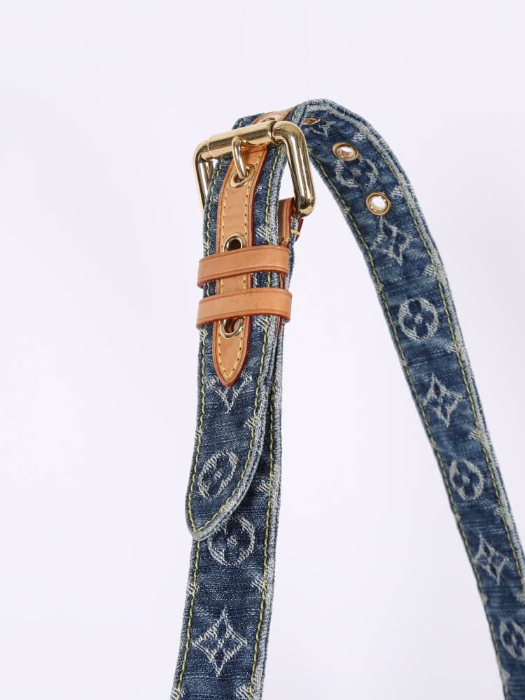 Bum bag / sac ceinture handbag Louis Vuitton Blue in Denim - Jeans -  30364395