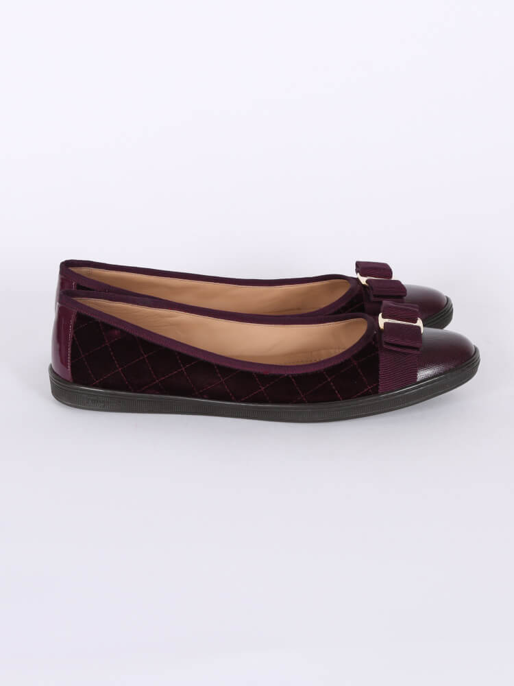 Ferragamo rufina outlet quilted flats